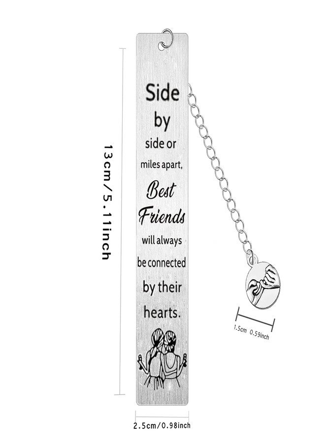 Waeceip Bestie Bookmark Gifts for Friend, Friendship Gifts for Women Gifts for Best Friends Women Friend Christmas Birthday Gifts, Side by Side - Image 2
