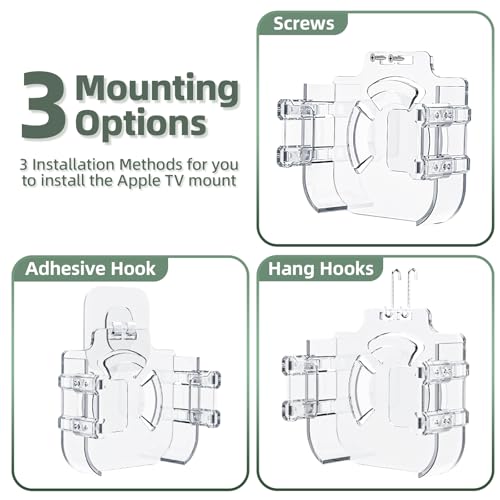 AENTGIU Mount for Apple TV Behind TV - Hold for Apple TVs - Compatible with All Generations (Including All 4K Models) - Image 5