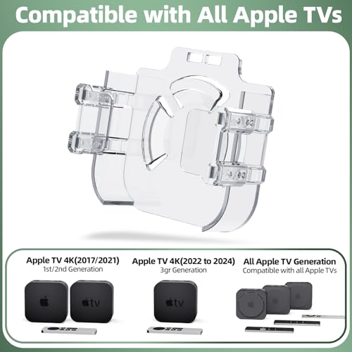 AENTGIU Mount for Apple TV Behind TV - Hold for Apple TVs - Compatible with All Generations (Including All 4K Models) - Image 2
