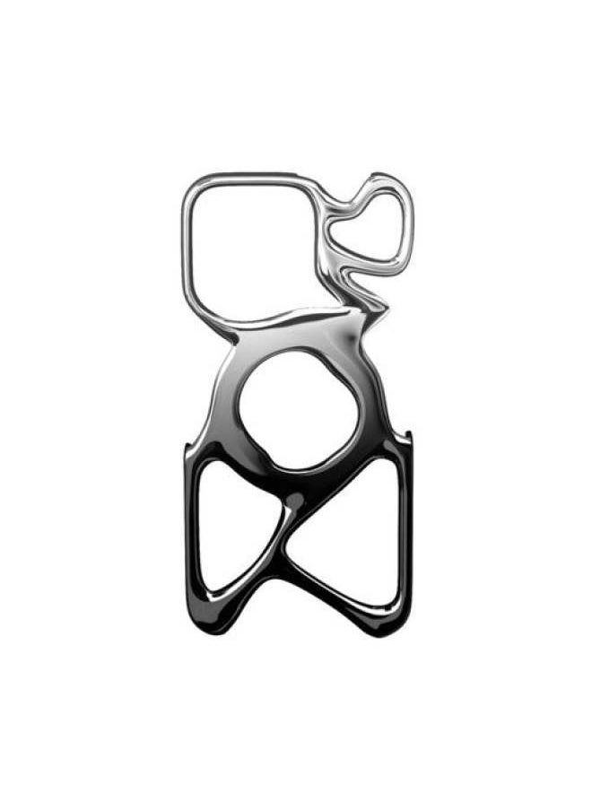 ميـاو غاضب حافظة هاتف AM فارغة لهاتف iPhone 15 Pro Max (فقط) متوافقة مع MagSafe 22 جرام خفيفة الوزن وتبديد الحرارة وحماية وافرة من البولي كربونات غطاء مخرم سائل مضاد للسقوط وبساطة ممتازة وسهلة التركيب (فضي لامع + تغليف أسود صديق للبيئة)  - Image 1