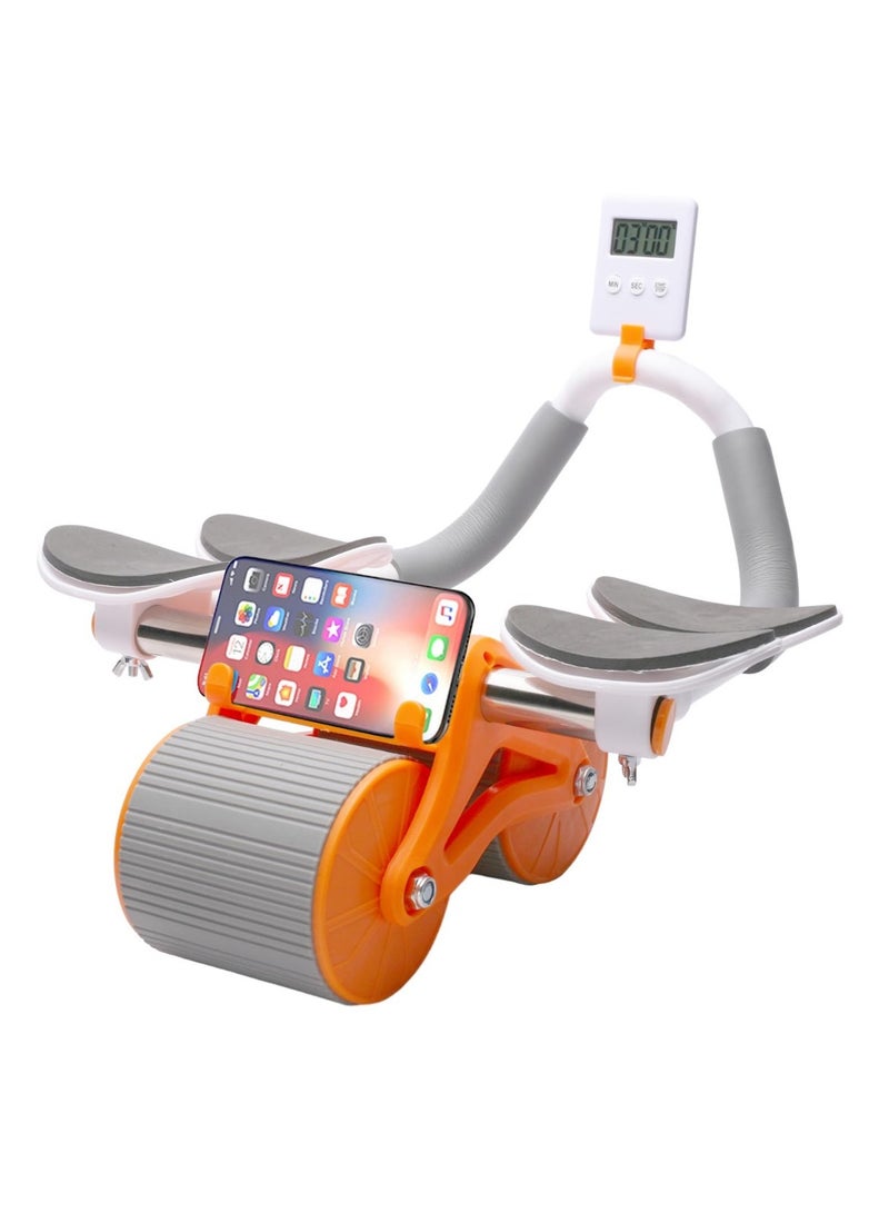 FEND Abdominal Exercise Roller Wheel with Dual Elbow Support Core & Abs Workout Equipment for Home Gym Strengthen Core Muscles Reduce Strain on Wrists and Elbows Non-Slip Grip Smooth Rolling for Stability Portable Compact Durable Fitness Accessory - Image 1