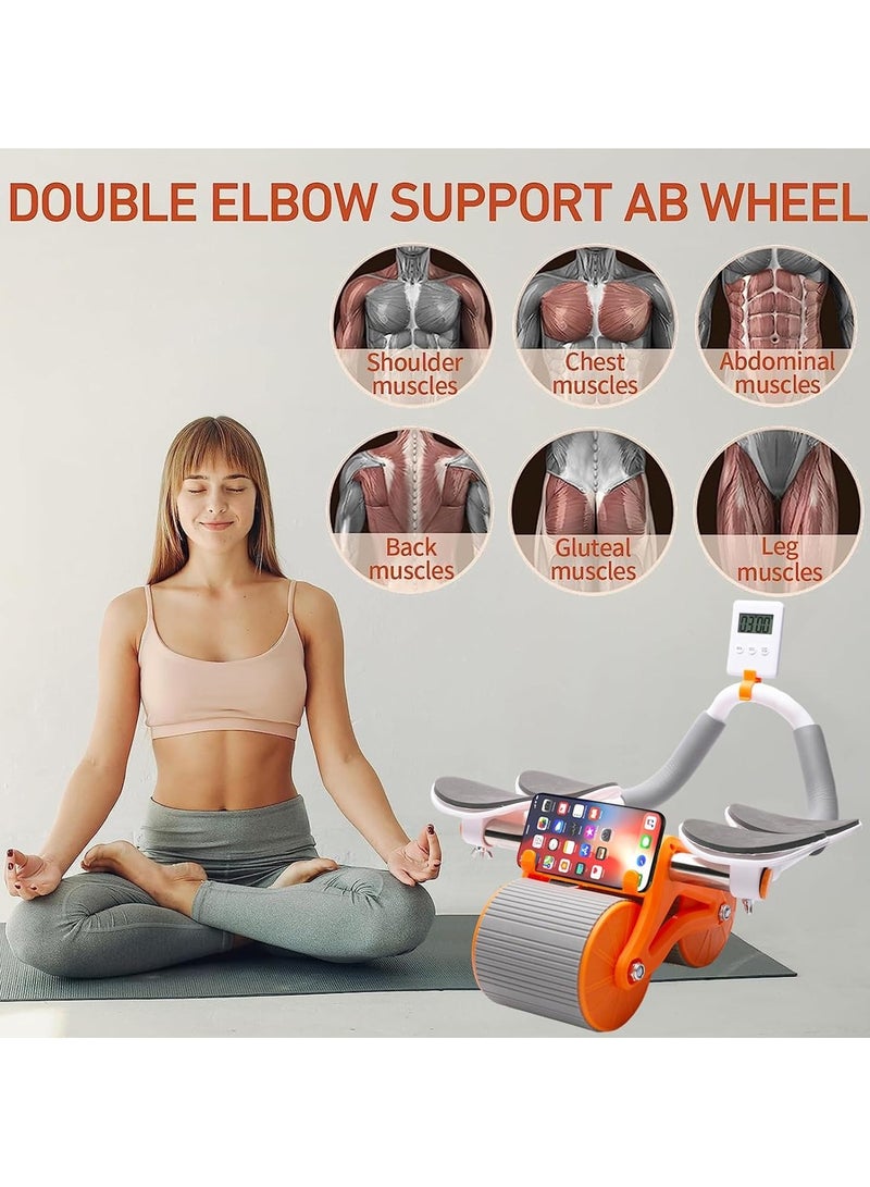 FEND Abdominal Exercise Roller Wheel with Dual Elbow Support Core & Abs Workout Equipment for Home Gym Strengthen Core Muscles Reduce Strain on Wrists and Elbows Non-Slip Grip Smooth Rolling for Stability Portable Compact Durable Fitness Accessory - Image 5