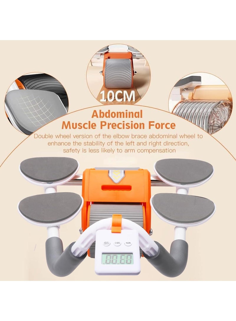 FEND Abdominal Exercise Roller Wheel with Dual Elbow Support Core & Abs Workout Equipment for Home Gym Strengthen Core Muscles Reduce Strain on Wrists and Elbows Non-Slip Grip Smooth Rolling for Stability Portable Compact Durable Fitness Accessory - Image 2
