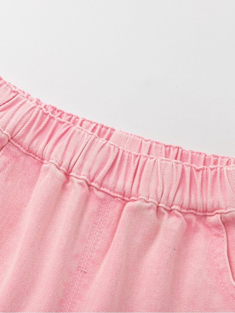 بالابالا بنطال جينز للمع رقعة للبنات - Image 3