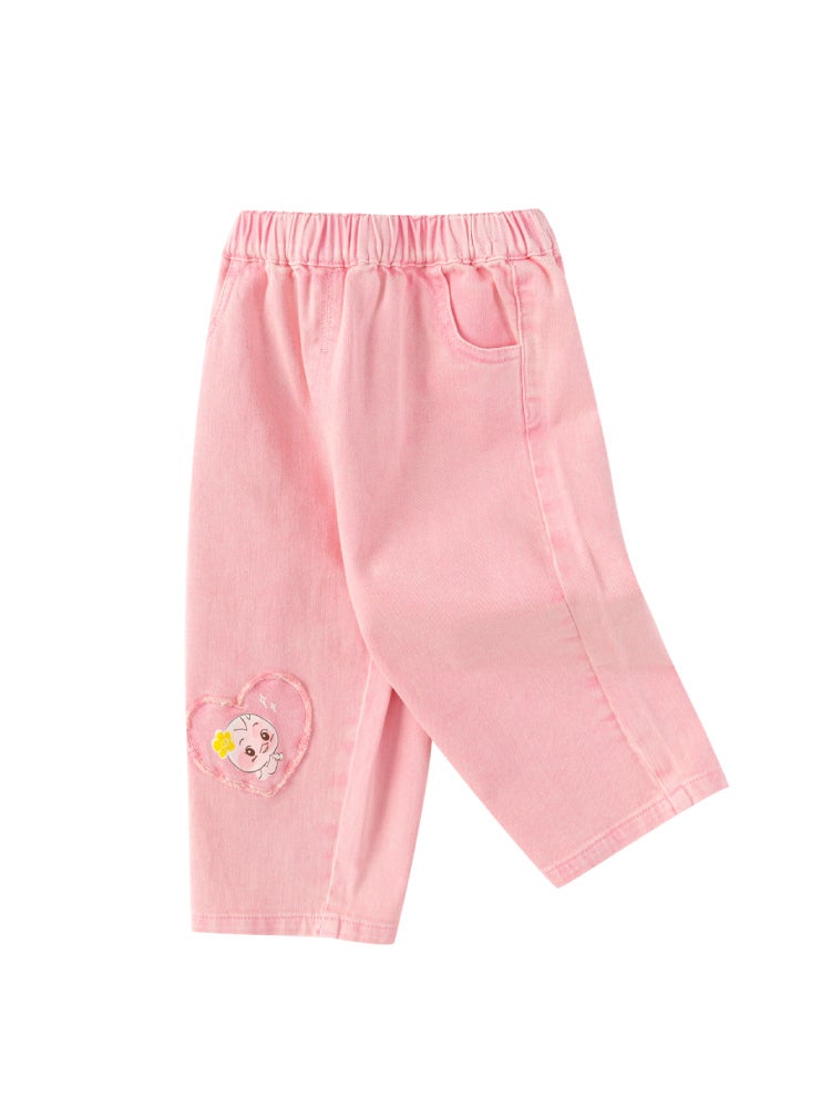 بالابالا بنطال جينز للمع رقعة للبنات - Image 1