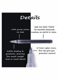 Y&D Paint Pens White Black Marker 6 Pack, 0.7mm Acrylic Permanent Marker, for Rock Painting Stone Ceramic Glass Wood Plastic Metal Canvas Water-based Extra Fine Point  - Image 3