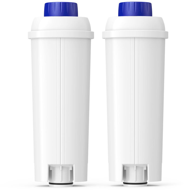 DLSC002 Water Filter Replacement Compatible With Delonghi Coffee Machine Filter Activated Carbon Softener For Delonghi Magnifica evo Dinamica Eletta ECAM ESAM ETAM Bco410420 Ec680800 2 Pack