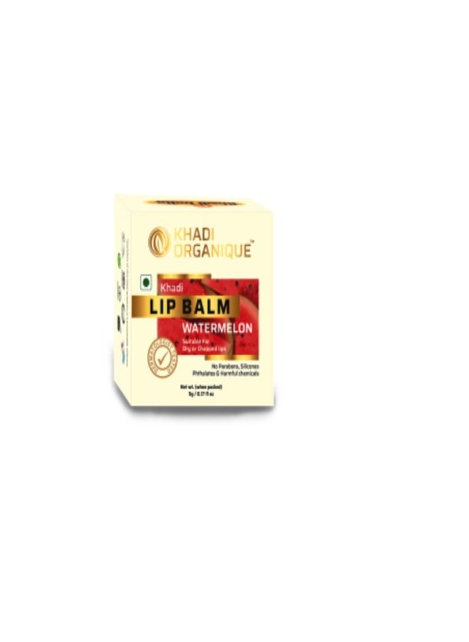 Khadi ORGANIQUE Khadi Organique Watermelon Lip Balm 5g No Chemicals 100% Organic  - Image 1