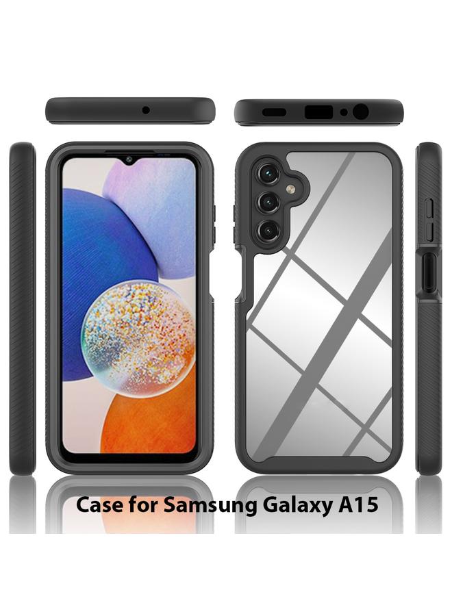 erorex Case For Samsung Galaxy A15 5G / 4G Starry Sky Solid Color Series PC + TPU Phone Case with PET Film - Image 2