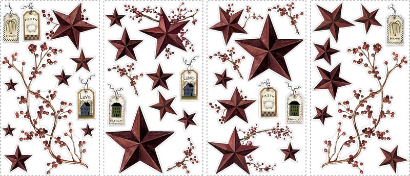 RoomMates RMK1276SCS Country Stars and Berries Peel and Stick Wall Decals - Image 2