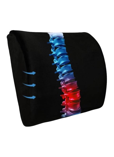 Memory Foam Lumbar Support Cushion – Multi-Purpose Back Support for Office Chair and Car Seat