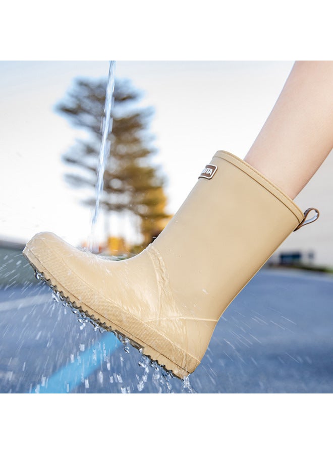 And Korean Style Export Fashion Outdoor High-top Rain Boots For Women, Long Waterproof Shoes, New Model Water Shoes, Slip-on Shoes For Children