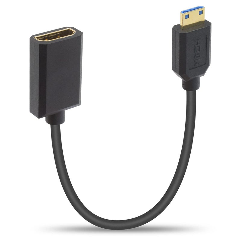 دوتك كابل Duttek 8K HDMI إلى Mini HDMI 48Gbps، كابل تمديد فائق النحافة Mini HDMI ذكر إلى أنثى يدعم 8K@60Hz لأجهزة العرض، الشاشات، كاميرات الفيديو - Image 1