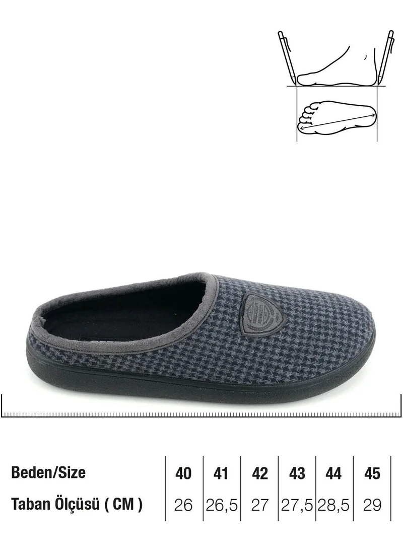 Gezer Men's Winter PU Comfortable Sole Home Garden Gondola Slippers