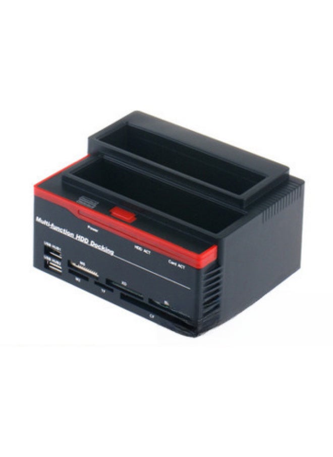 ماركة غير محددة قاعدة القرص الصلب USB 2.0 2.5/3.5 بوصة قاعدة القرص الصلب IDE + SATA صندوق القرص الصلب المحمول - اللون: الآلة + سلك الطاقة الأوروبي القياسي  - Image 1