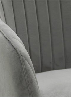 VANITY LIVING VANITY LIVING Office Chair for Home, Grey Velvet Height Adjustable Swivel Chair with Armrests and Back Support for Reception Home Office Furniture (Grey)  - Image 5
