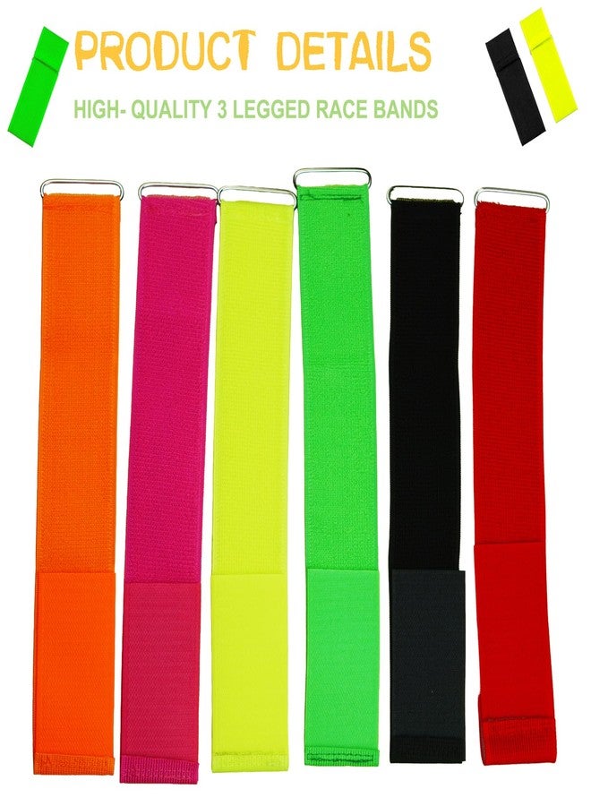 Miokun 6 Pack 3 Legged Race Bands Colorful Firm Elastic Tie Rope for Outdoor Fun (6) - Image 5
