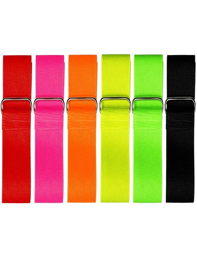 Miokun 6 Pack 3 Legged Race Bands Colorful Firm Elastic Tie Rope for Outdoor Fun (6) - Image 1