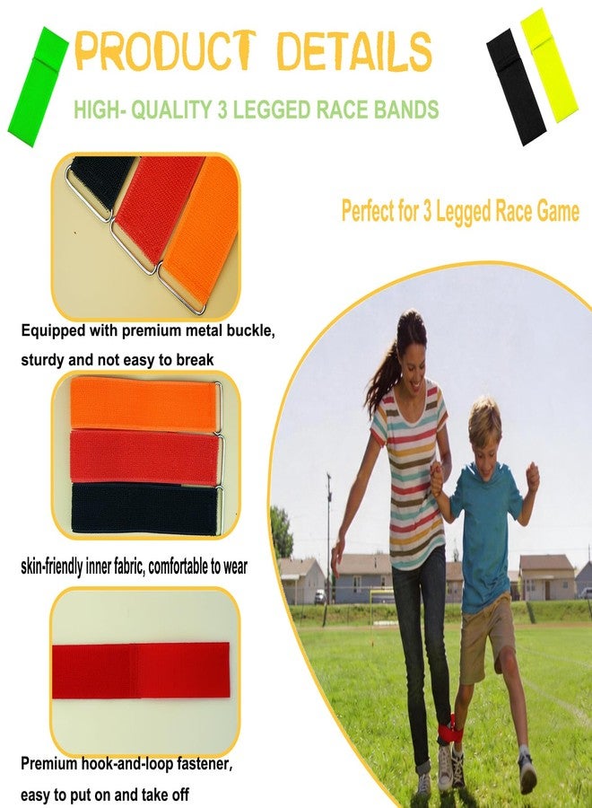 Miokun 6 Pack 3 Legged Race Bands Colorful Firm Elastic Tie Rope for Outdoor Fun (6) - Image 4