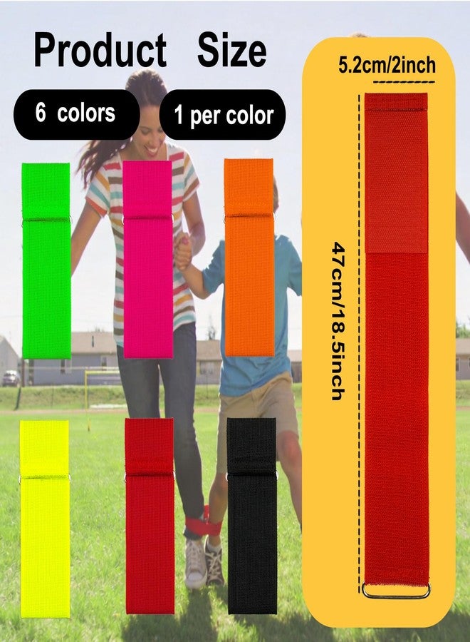 Miokun 6 Pack 3 Legged Race Bands Colorful Firm Elastic Tie Rope for Outdoor Fun (6) - Image 2