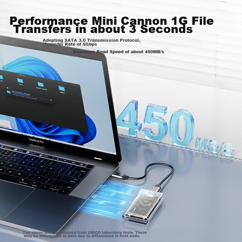 JD Jing Zao حافظة SSD شفافة من ORICO، تحويل mSATA إلى واجهة Type-C لحافظة القرص الصلب، مناسبة لأقراص SSD المحمولة، حافظة خارجية صغيرة - TC10 - Image 3