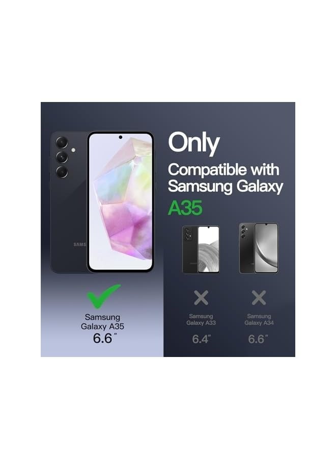 Jetech Matte Case for Galaxy A35 5G, Frosted Translucent Back Protective Slim Phone Cover, Anti-Fingerprints (Black) - Image 2