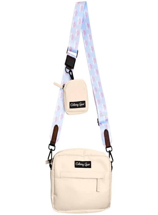 Daizzy Gear Dog Walking Bag Crossbody with Training Treat Pouch - Waterproof with Poop Bag Dispenser - Adjustable Strap for Dog Moms and Trainers - Blue Rainbow Bliss - Image 1