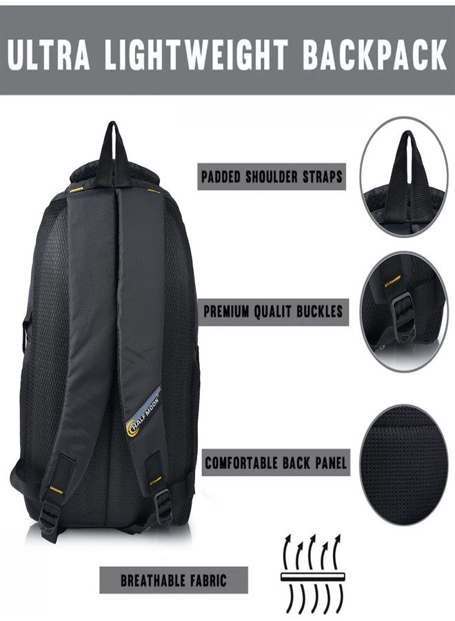 Half Moon Essence 35L Water Resistant 17.3" Laptop Backpack For Men & Women|Office Bag With Padded Laptop Compartment|Multiple Pockets & Rain Cover (Black) - Image 5