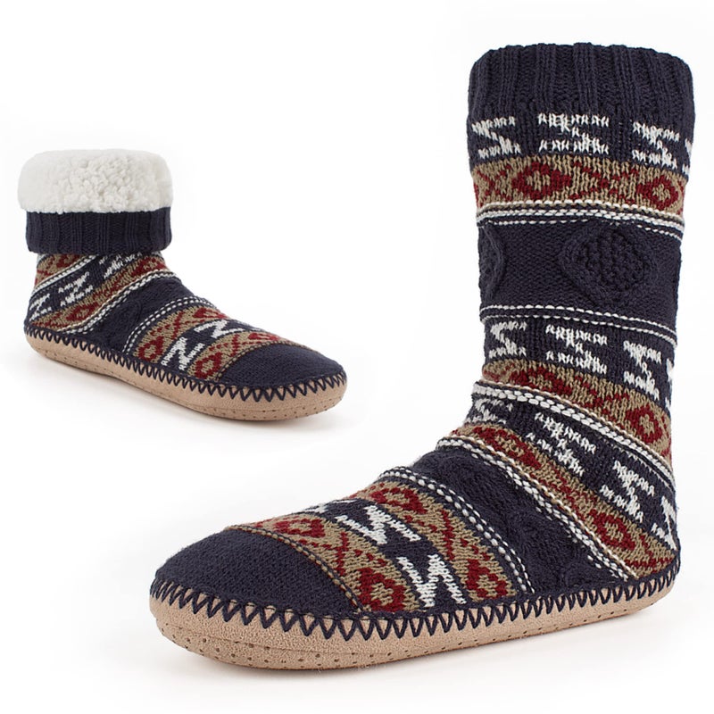Cozylook Mens Slippers Indoor Soft Sole Warm Fleece Lined Slipper Socks for Men Size 1213 - Image 2