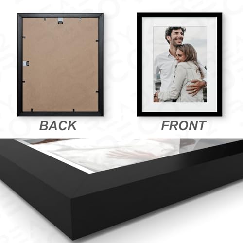 Stuthi Arts Photo Frame Set of 8 Picture Frames for Wall Hanging Black (10x12-2 pcs,6x8-4 pcs, 4x6-2 pcs) | Photo Collage Photo Frame Wood Wall Mount Gift For Best Friend Boy & Girl | Customized Wall Hanging Photo Frame, | Picture Frame For Gift | Wooden Photo Frame (Black) - Image 4