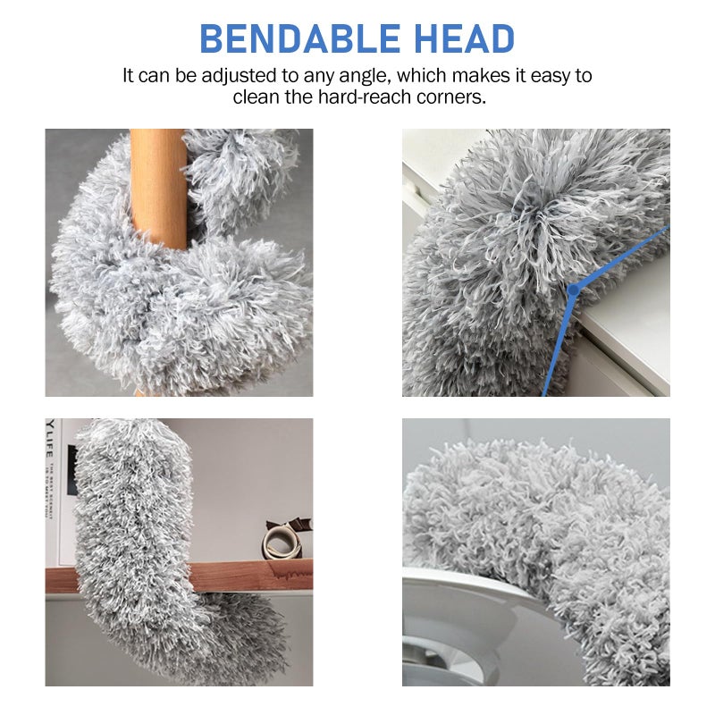 SetSail Dusters for Cleaning 100-inch Extra-Long Gap Duster with Extension Pole Bendable Microfiber Head Washable Ceiling Fan Cleaner Duster for High Ceilings, Floor - Image 4