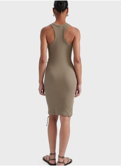 DeFacto Bodycon Crew Neck Short Sleeve Ruched Detail Dress  - Image 2