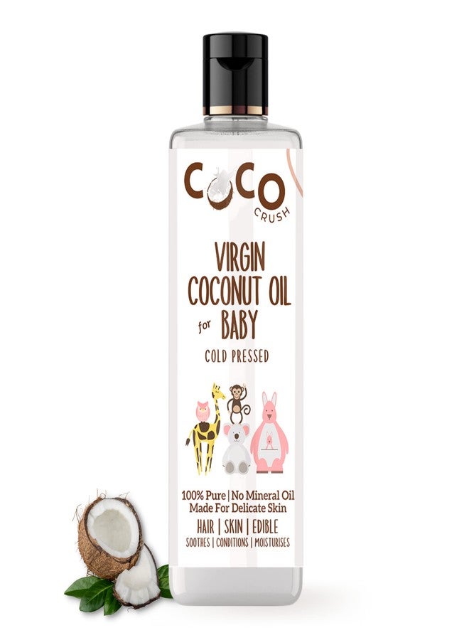 Coco Crush Pure Organic Virgin Coconut Oil for Baby Hair Massage | Cold Pressed, Straight from Kerala (50ml) - Image 1