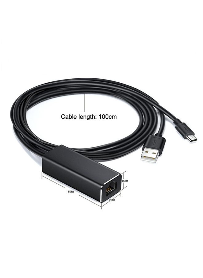 RJ45 Micro USB to 100M Ethernet Adapter Steady Watch Video