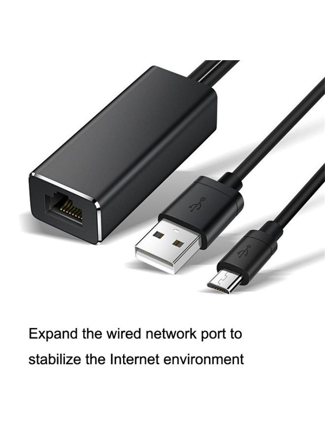 RJ45 Micro USB to 100M Ethernet Adapter Steady Watch Video