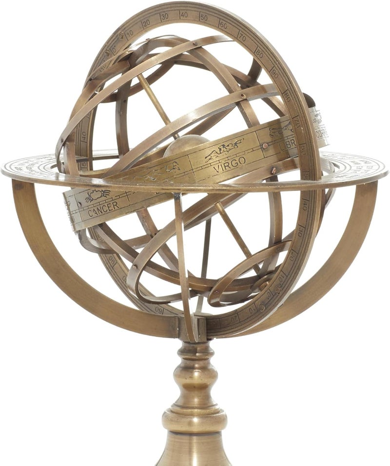 Deco 79 Brass Globe Armillary Table Decor - Small Coastal Style - Image 2
