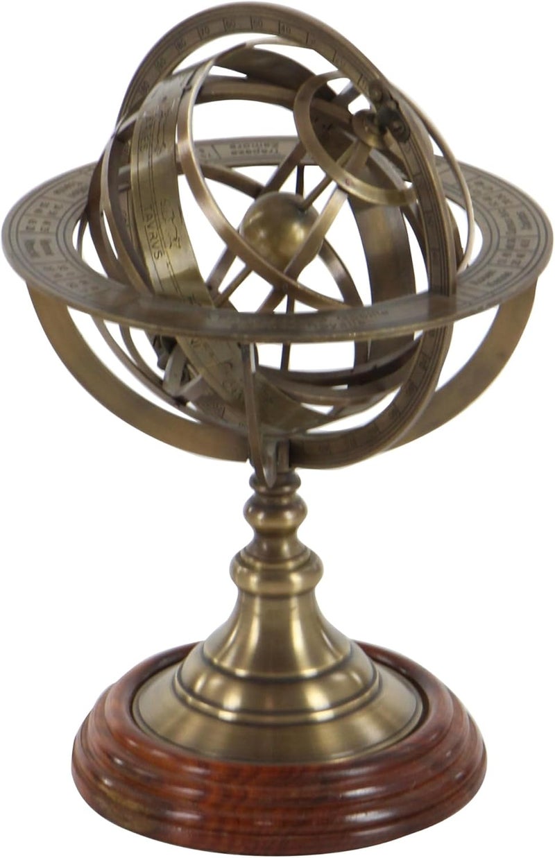 Deco 79 Brass Globe Armillary Table Decor - Small Coastal Style - Image 3
