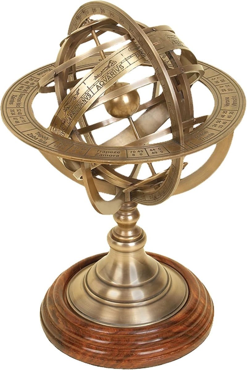 Deco 79 Brass Globe Armillary Table Decor - Small Coastal Style - Image 1