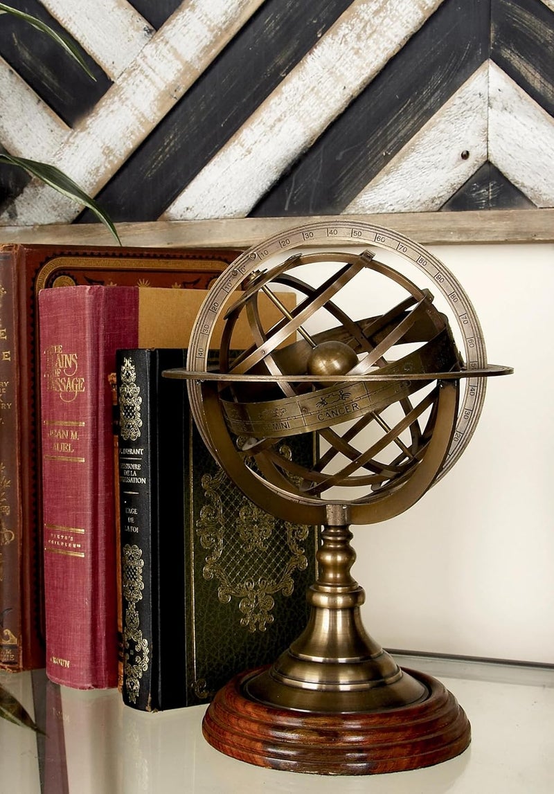 Deco 79 Brass Globe Armillary Table Decor - Small Coastal Style - Image 5