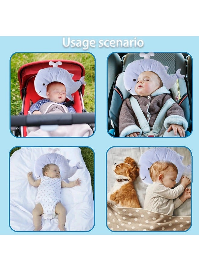 شيبشيب وسادة لرأس الطفل لتشكيل الرأس، وسادة ناعمة لدعم رأس الرضيع الجديدة - Image 5