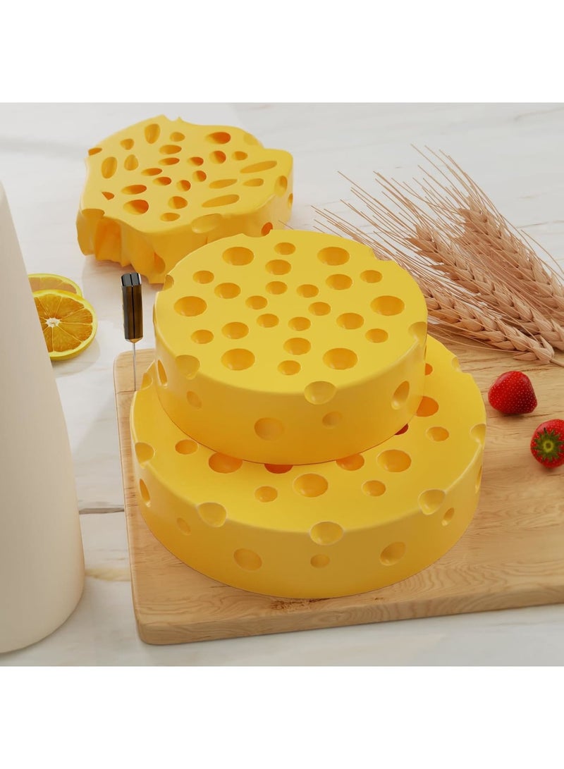 SOLARAE قالب كعكة، قالب جبن، للخبز، صينية كعكة دائرية غير لاصقة للإفراج السريع، 6 بوصة + 8 بوصة قالب كعكة، قالب صب الراتنج، قوالب صنع الصابون، قالب سيليكون للشمع المنزلي - Image 4