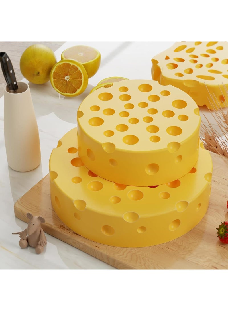 SOLARAE قالب كعكة، قالب جبن، للخبز، صينية كعكة دائرية غير لاصقة للإفراج السريع، 6 بوصة + 8 بوصة قالب كعكة، قالب صب الراتنج، قوالب صنع الصابون، قالب سيليكون للشمع المنزلي - Image 5