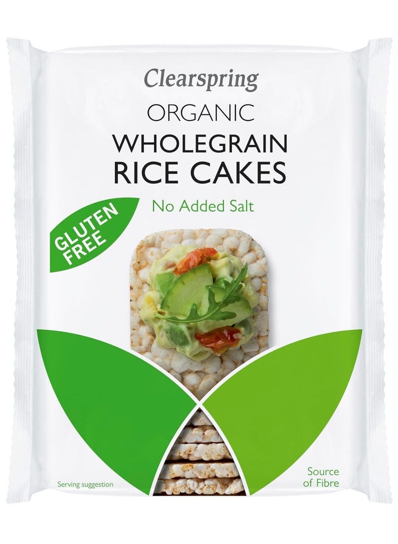 Clearspring Organic Wholegrain Rice Cakes No Added Salt Gluten Free 130G - Image 1