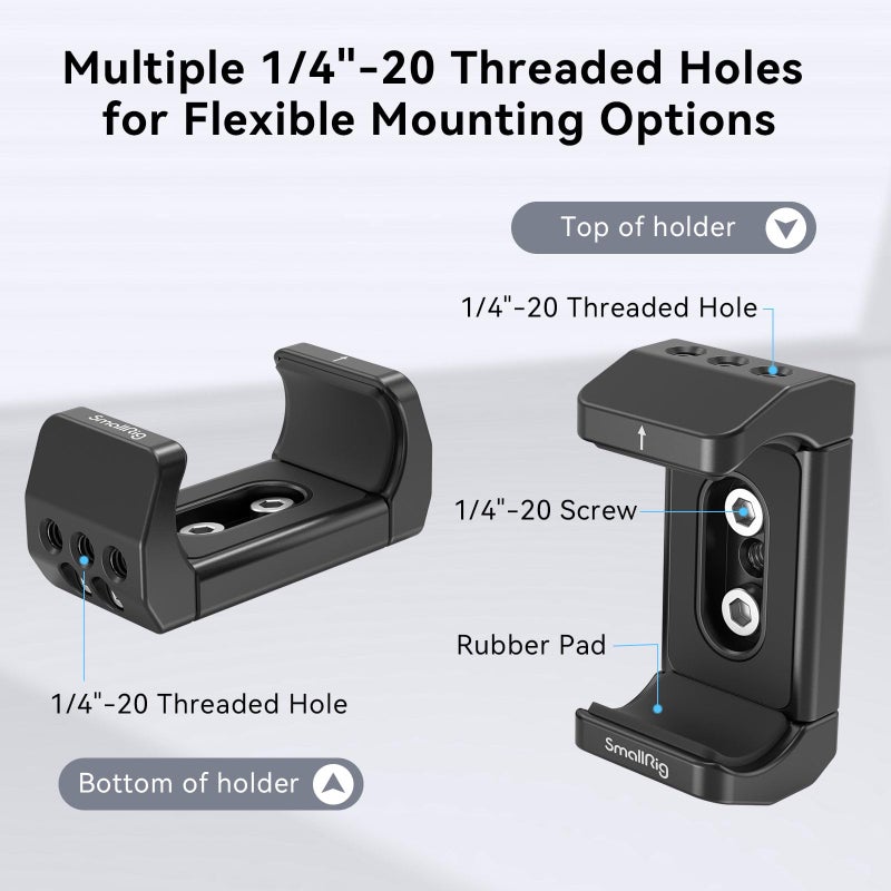 SmallRig Aluminum Power Bank Holder, Powerbank Mount Clamp Compatible with Width Range: 53 mm–84 mm (2.1–3.3 inches) and Thickness Range: 0 mm–18 mm (0–0.7 inch) Power Banks - BUB2336 - Image 5