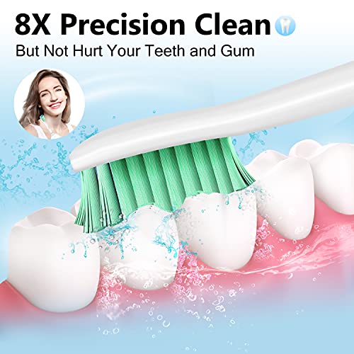 Ofashu Replacement Heads for Philips Sonicare E-Series - Ofashu Brush Head Compatible with Essence Xtreme Elite Advance 7022 5610 White, 6 Packs Screw-on Electric Toothbrush - Image 3