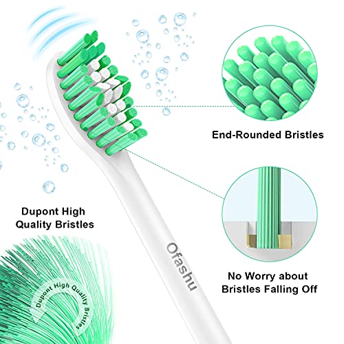 Ofashu Replacement Heads for Philips Sonicare E-Series - Ofashu Brush Head Compatible with Essence Xtreme Elite Advance 7022 5610 White, 6 Packs Screw-on Electric Toothbrush - Image 4