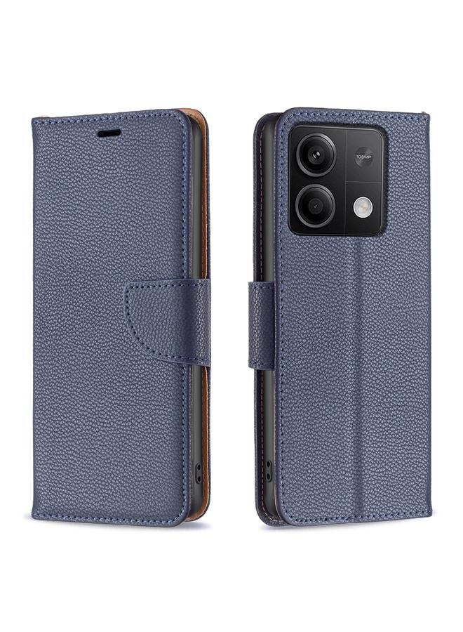 The Bros Case For Xiaomi Redmi Note 13 Litchi Texture Pure Color Leather Phone Case