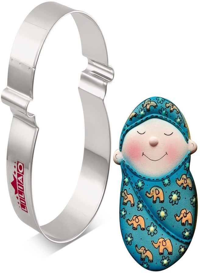 LILIAO قطاعة بسكويت على شكل طفل ملفوف من ليلياو لحفلات استقبال المولود - 3.1 × 4.4 بوصة - ستانلس ستيل - Image 2