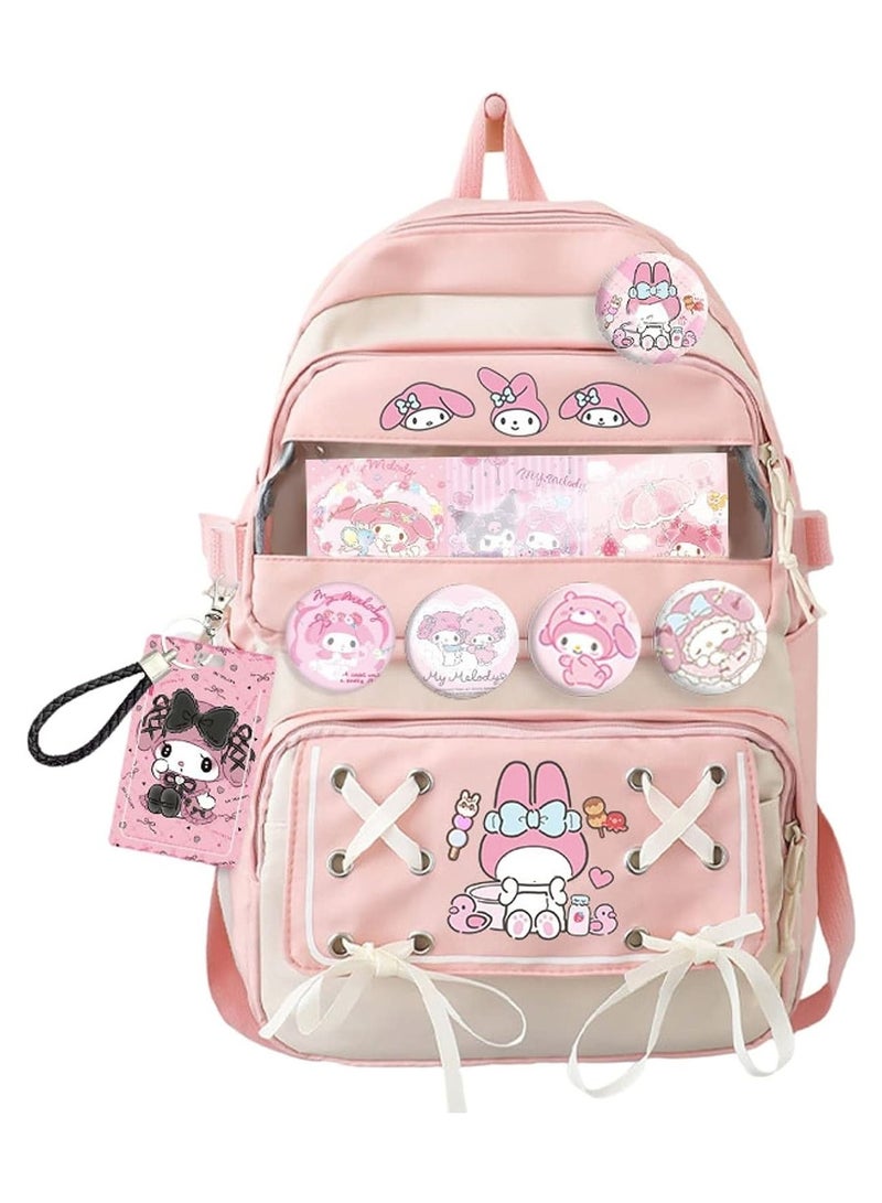 ORiTi ORiTi Cool Backpack for Teens Girls, Ita Bag Kawaii Backpack with Kawaii Pins Accessories  - Image 1