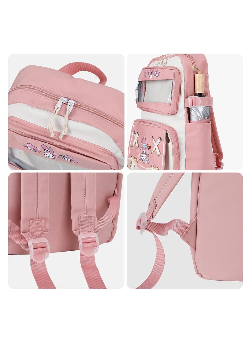 ORiTi ORiTi Cool Backpack for Teens Girls, Ita Bag Kawaii Backpack with Kawaii Pins Accessories  - Image 2
